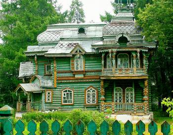 Фото дома зеленого цвета