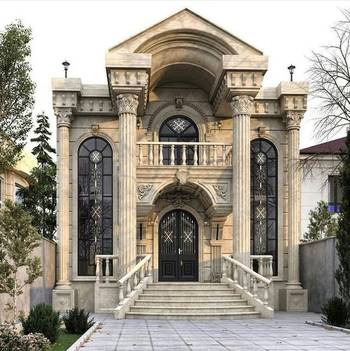 Фото дома в ампир стиле с красивым входом