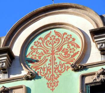 Фото фасада бирюзового цвета