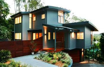 Фото дома синего цвета в современном стиле