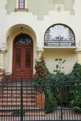 Фото красивого дома в модерна стиле с красивой дверью