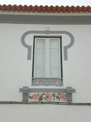 Вариант загородного дома в модерна стиле с интересными окнами
