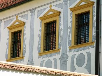Дом пестрого цвета в классическом стиле