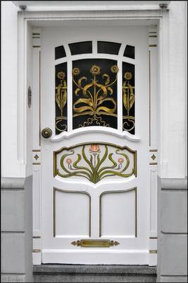 Облицовка коттеджа в модерна стиле с красивой дверью