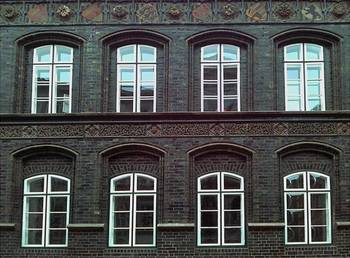 Пример отделки фасада черного цвета в готическом стиле