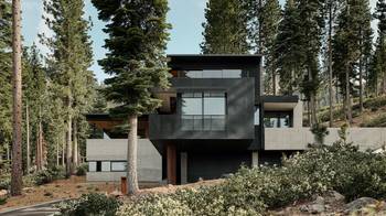 Дом черного цвета в современном стиле