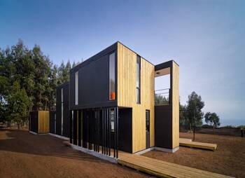 Пример фасада пестрого цвета