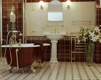 Пример ванной комнаты в стиле ампир.
