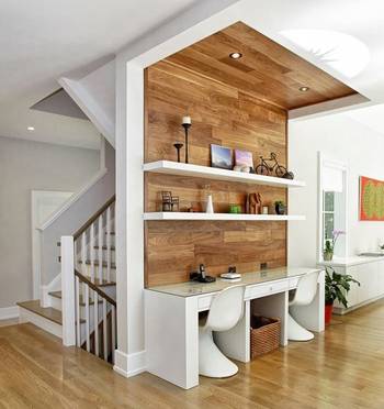 Красивый дизайн кабинета в загородном доме  в современном стиле.