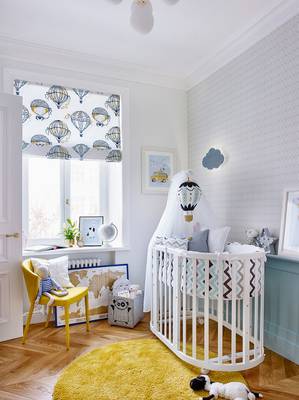 Пример детской комнаты в доме в скандинавском стиле.