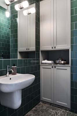 Дизайн интерьера ванной комнаты в стиле фьюжн.