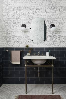 Дизайн ванной комнаты в стиле лофт.