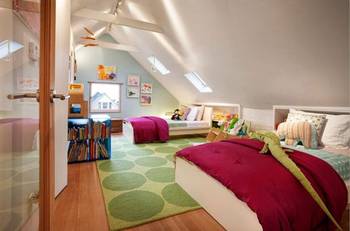Дизайн интерьера детской комнаты в загородном доме  в авторском стиле.
