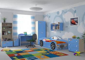 Дизайн детской комнаты в коттедже в авторском стиле.