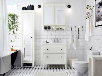 Фото ванной комнаты в доме в современном стиле.