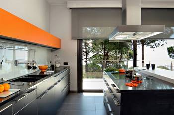 Дизайн интерьера оранжевого цвета.